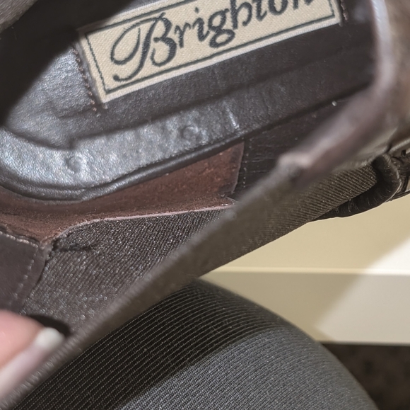 Brighton Leather Weave Brown‎ Leather Ankle Boots Women's Size 7.5 - Picture 6 of 7